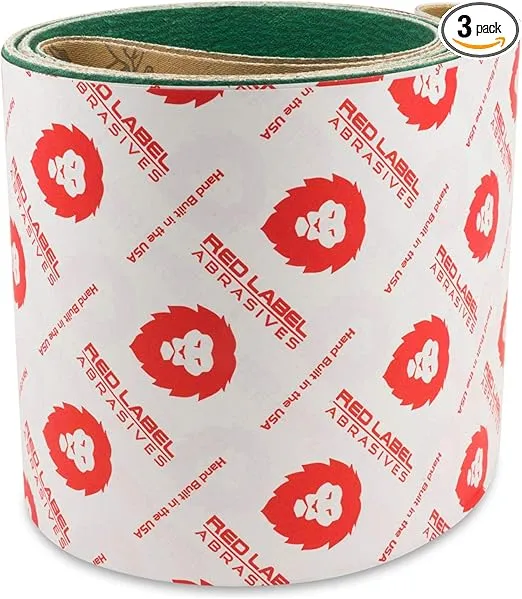 Red Label Abrasives 4 X 36 Inch 80 Grit Metal Grinding Zirconia Sanding Belts, 3 Pack