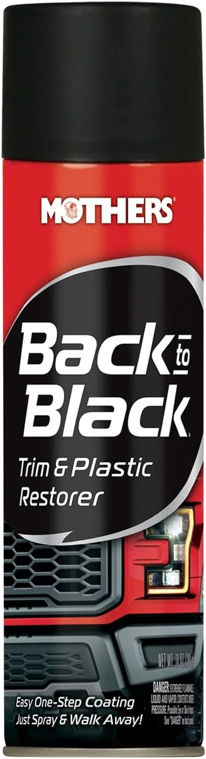 Mothers 06110 Back-to-Black Trim & Plastic Restorer Aerosol, 10 oz.