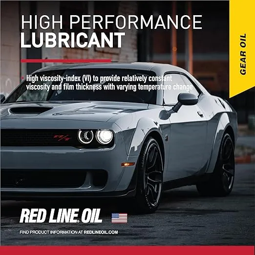 Red Line 57904 75W90 GL-5 Synthetic Gear Oil for Hypoid Limited Slip Differentials - 1 Quart (4 Pack)