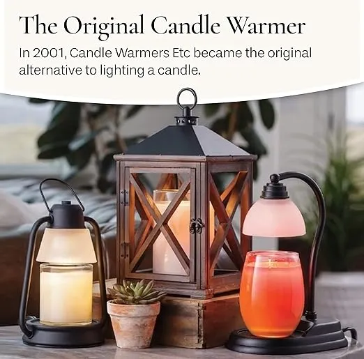 CANDLE WARMERS ETC. Illumination Fragrance Warmer- Light-Up Warmer for Warming Scented Candle Wax Melts and Tarts or to Freshen Room, Reflection Mosaic Silver Glass