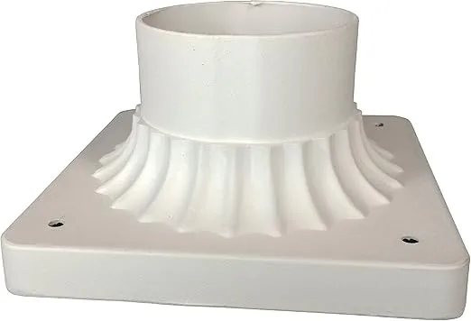 TG100 WH Transitional Base Mount Outdoor-Post-Lights, 3-1/4-Inch, White