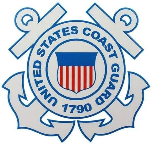 U.S. Coast Guard Round 4" Clear Decal