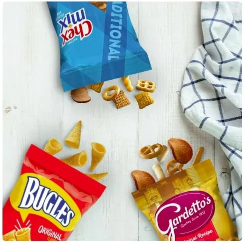 Bugles Chex Mix Gardetto's Family Favorites Variety Pack, Snack Bags, 40 ct
