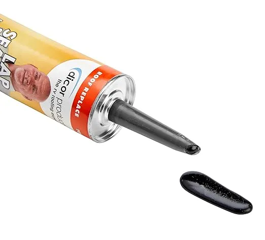 Dicor 501LSB-1 HAPS-Free Self-Leveling Lap Sealant for horizontal surfaces - 10.3 Oz, Black, Secure, Ideal for RV Roofing, Maintenance, Repair, Appliance Application