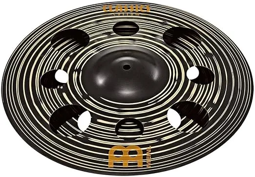 Meinl Cymbals Classics Custom Dark 12" Trash Stack Cymbal for Drum Set, Pair — Made in Germany — B12 Bronze, 2-Year Warranty (CC-12DASTK)