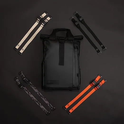 WANDRD Premium Accessory Straps: Durable 1" Backpack Straps with Secure Magnetic Buckle, Custom Metal Gatekeepers & Reflective Logo – Perfect for Securing Gear to Any Backpack (2-Pack)