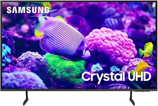 SAMSUNG UN50DU7200FXZA 50 Inch Crystal 4K UHD Smart TV (2024 Model) Bundle with Deco Gear Home Theater Soundbar with Subwoofer, Wall Mount Accessory Kit, 6FT 4K HDMI 2.0 Cables and More
