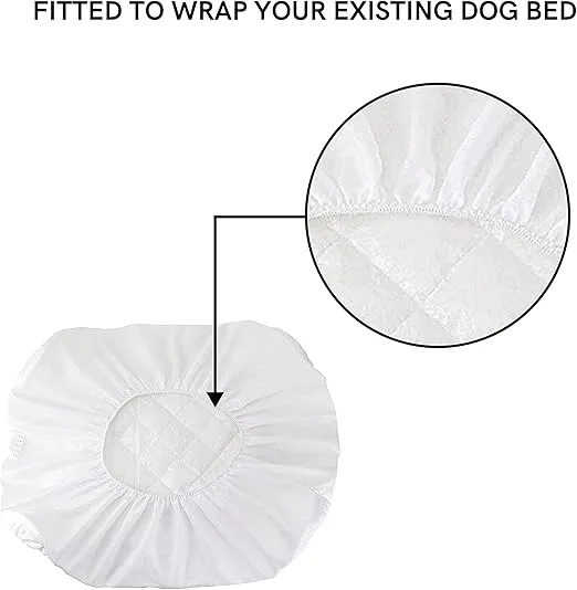 Midlee Quilted Waterproof Dog Bed Cover - Mattress Protector for Pee (24" x 18")