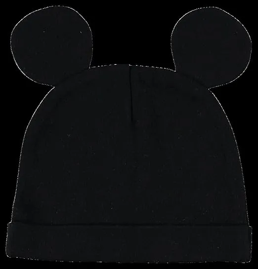 Disney Mickey Mouse 4 Piece Outfit Set: Bodysuit Pants Bib Hat