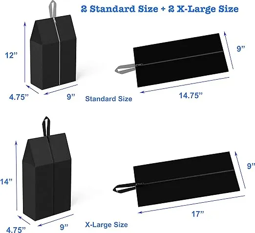 Simple Houseware 4 Pack Travel Shoe Bags