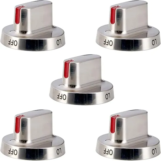Upgrade 5pcs DG64-00472A Stove Knob Replace DG64-00473A,DG64-00347A,DG64-00347B for Samsung Stove Knob, Fit for Samsung Oven FX510BGS FX710BGS NX58F5300SS NX58F5500SS