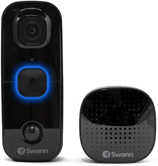 Swann Buddy Video Doorbell, 2 Piece Set