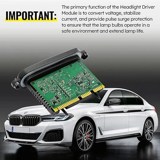 Xenon Headlight TMS Control Module Driver Unit Adaptive Compatible with BMW 5 Series F10 528i 538i 550i M5 Replaces# 63117316217 7316217 7304905
