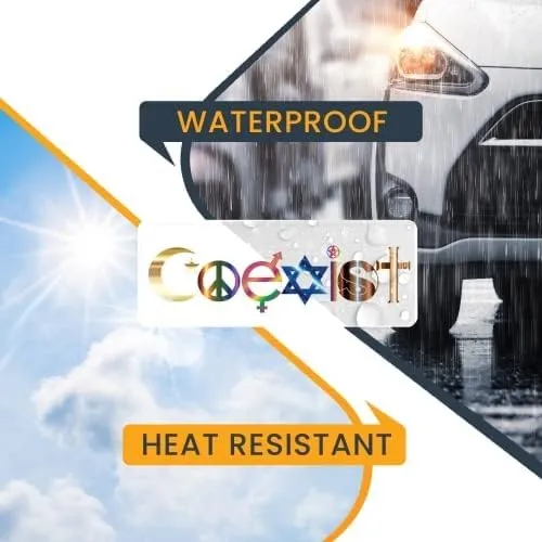 Magnet Me Up: Coexist Symbol Decal - 3x8 Inches, Heavy-Duty Automotive Magnet for Car, Truck, SUV - Promote Peace Harmony and Unity with This Symbolic Auto Magnet