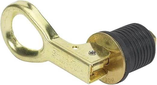 Moeller Marine Products Snap-Tite Boat Bailer Plug (1-Inch, Brass)