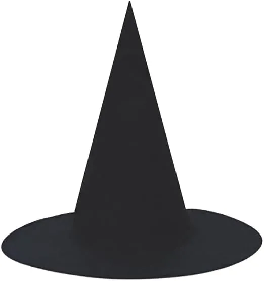 Black Witch Hat - Adult Teen Halloween Witch Costume Accessory