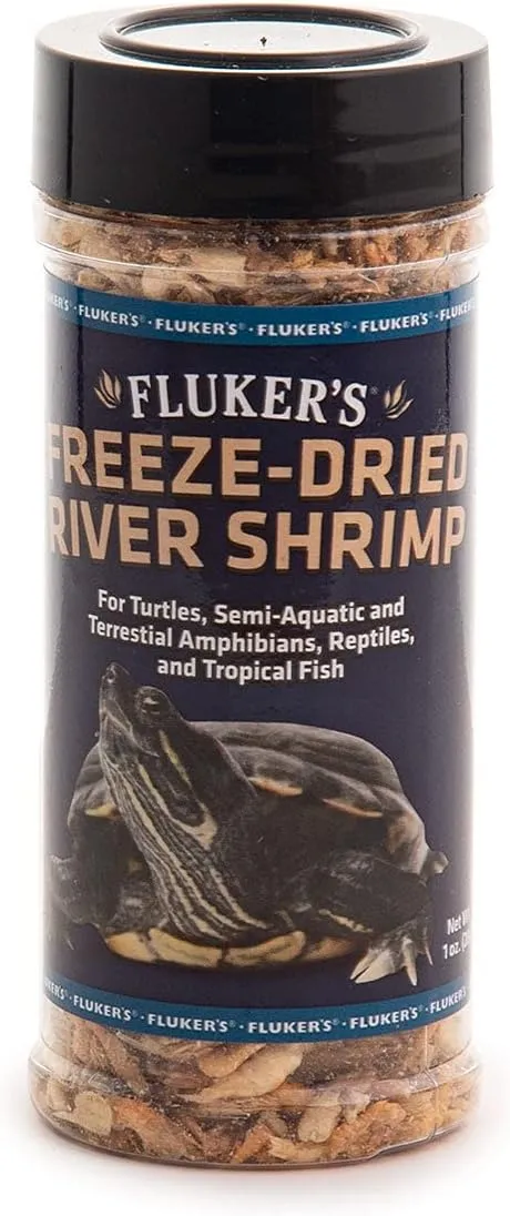 Fluker's Freeze Dried Insects - 1oz - River Shrimp, Turtle Shrimp, Shrimp Turtle Food, Nutrient-Rich Shrimp for Turtles, Suitable for Reptiles, Birds, Tropical Fish, Hedgehogs, Sugar Gliders