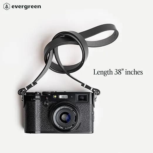 Evergreen Genuine Leather Minimalist Neck Shoulder Slim Camera Strap