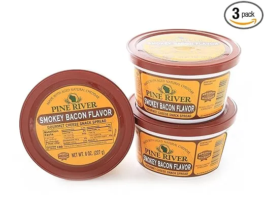 Smokey Bacon Cheese Spread 8 Ounce (Pack of 3 - Shelf Stable)