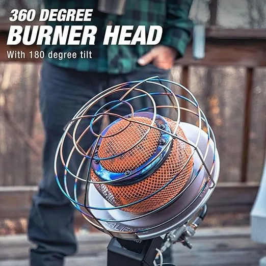 Mr. Heater Original 540-Degree 45,000 BTU Tank Top Radiant Propane Heater,chrome,Silver