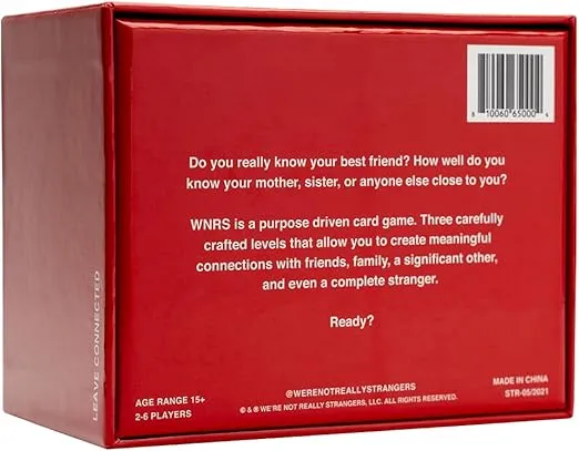 WE'RE NOT REALLY STRANGERS Card Game - 150 Conversation Cards for Adults, Teens, Couples, & Strangers - Fun Family Party Card Game & Icebreaker for Game Night or Date Night, Ages 15+, 2-6 Players