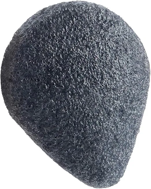 Julep Single Konjac Sponge - Face - Skin-Clarifying Charcoal Gentle Exfoliating Cleansing Tool with Convenient Suction Cup Hook