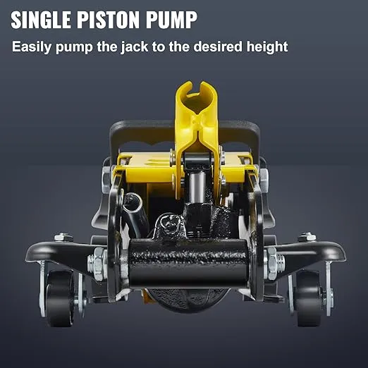 VEVOR 2.5 Ton Low Profile, Heavy-Duty Steel Racing Floor Jack with Single Piston Lift Pump, Lifting Range 3.35"-14.96"