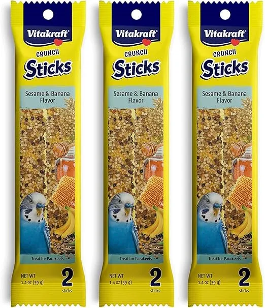 Vitakraft Banana Sticks Parakeet Treat - 2 Pack [Set of 3]