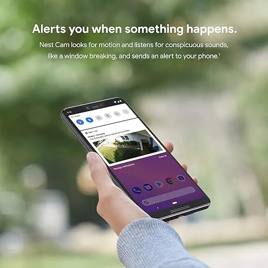 Google Nest Cam Outdoor - 1st Generation - Weatherproof Camera - Surveillance Camera with Night Vision - Control with Your Phone