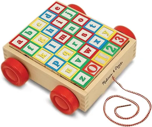 Melissa & Doug Classic ABC Block Cart , 1 Count (Pack of 1)