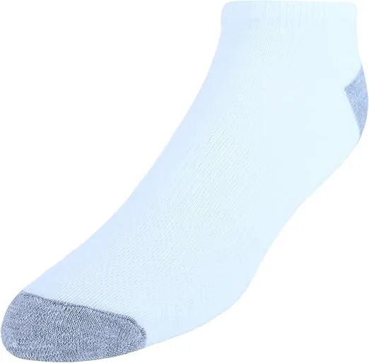 Hanes mens X-temp Lightweight Low Cut Socks, 12-pair Pack Casual Sock, White, 6 12 US