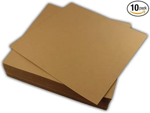 10 EcoSwift 12x12 Chipboard Cardboard Craft Scrapbook Material Scrapbooking Packaging Sheets Shipping Pads Inserts 12 inch x 12 inch Chip Board 12x12