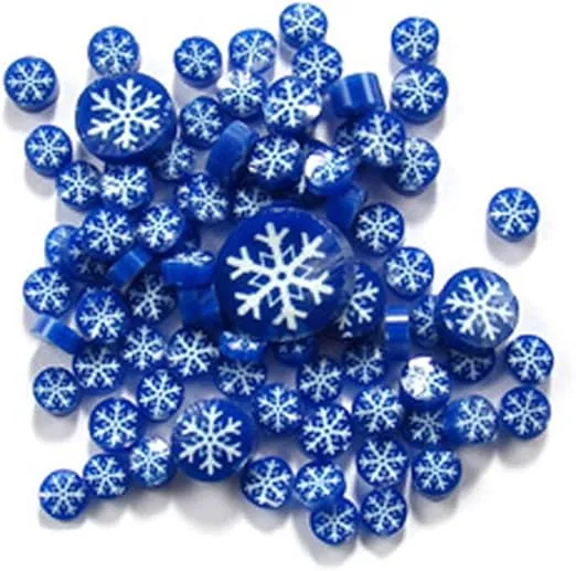 Snowflake Murrine 11101 Millefiori COE 90 Glacial Art Glass