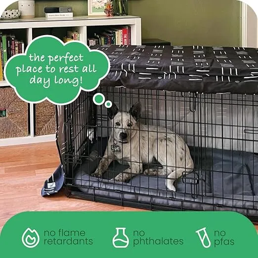 Rocketman 42-inch Dog Crate Cover, Molly Mutt Extra Large Kennel Cover Measures 42” x 28” x 31”, Two Panel Doors Roll Up, Made from Machine-Washable 100% Cotton Durable, Breathable & Pre-shrunk