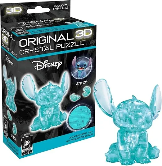BePuzzled, Disney Stitch Original 3D Crystal Puzzle, Ages 12 and Up