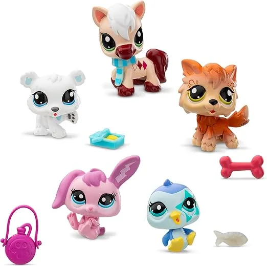Littlest Pet Shop - Winter Besties Collector Set - LPS Gen 7, Authentic Mystery Figures, Surprise Collectible Kidult Toy, Girls, Boys, Kids, Tweens Ages 4+