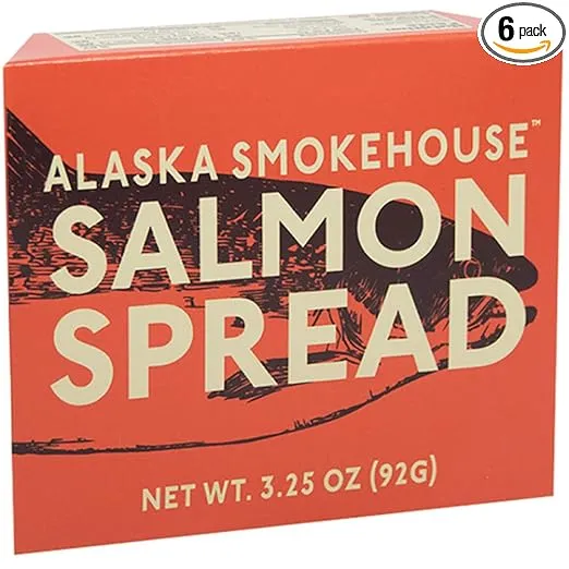 Alaska Smokehouse Spread Serving Design, Salmon 21 Ounce (Pack of 6)