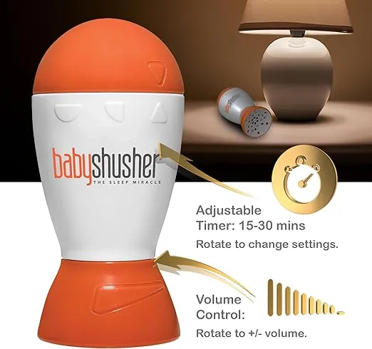 Baby Shusher - The Original Shhh Calming Sound Machine for Baby | Stops Fussy Crying Spells | for Parents, Pediatricians, Photographers | Portable for Travel | 15 or 30 Minute Timer