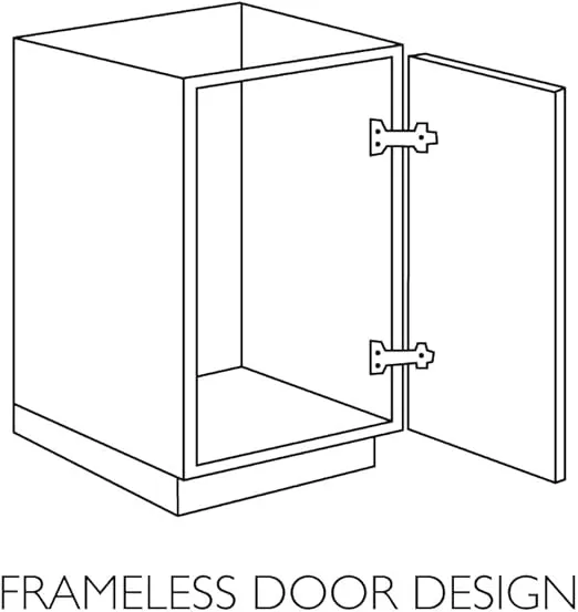 Design House 597302 18 Inch Wyndham 2-Door Bathroom Linen Tower Cabinet with Hardware, White