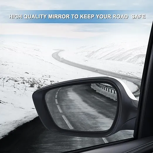 Left Driver Side Mirror Fits 2011 2012 2013 Hyundai Elantra with Power Glass Heated and Manual Folding without Turn Signal Match to White (5Pins)