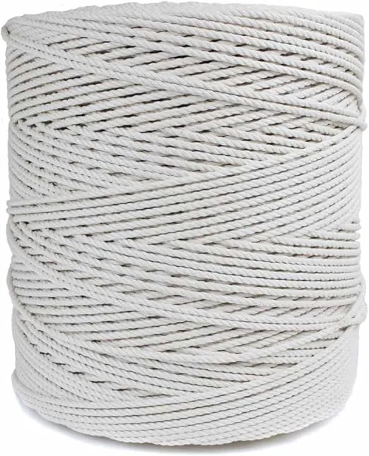 GOLBERG Twisted 100% Natural Cotton Rope - White Cotton Rope - (1/2 Inch x 25 Feet)