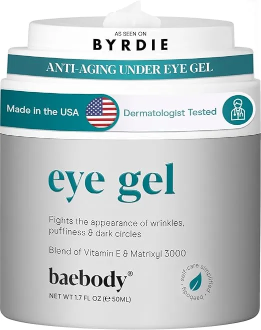 Baebody Eye Gel, Advanced Cooling Under Eye Cream For Dark Circles - Eye Cream for Puffiness and Bags under Eyes - Eye Cream Anti Aging & Hydrating, Beauty Gifts for Women