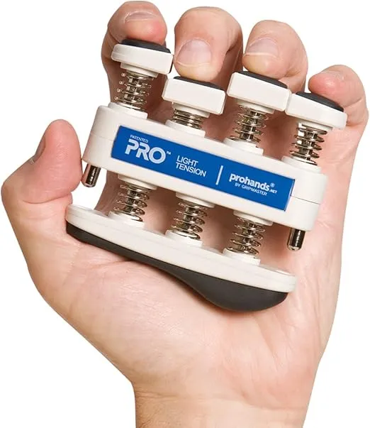PRO Hand Exerciser, Finger Exerciser (Hand Grip Strengthener), Spring-Loaded, Finger-Piston System, Isolate and Exercise Each Finger