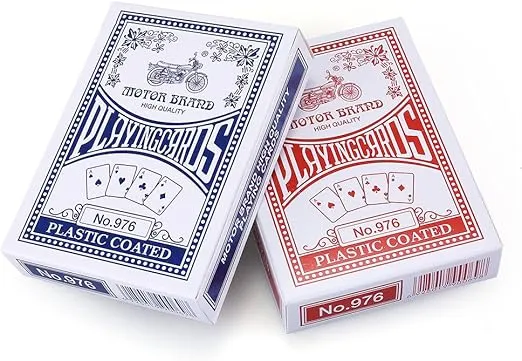 LotFancy Playing Cards, 2 Pack, Decks of Cards, Poker Size Standard Index, for Blackjack, Euchre, Canasta Card Game, Casino Grade Poker Cards, Blue and Red