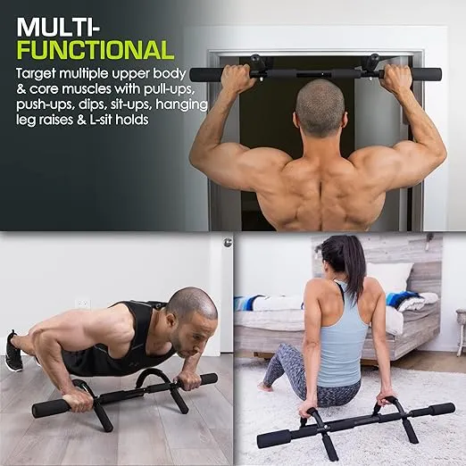 ProsourceFit Foldable Pull Up Bar/Doorway Trainer for Multi Use Fitness & Home Gym Exercise