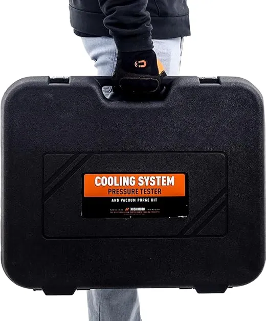 Mishimoto MMTL-CPT-28 Coolant Pressure Tester and Vacuum Refill Kit, 28-Piece Universal Fit, Black
