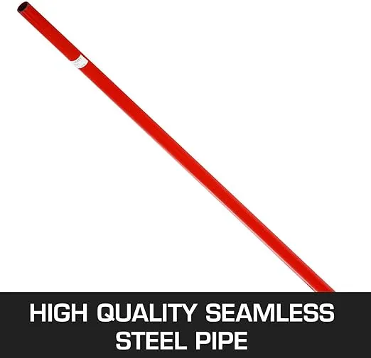 VEVOR 3T Prylever Bar 6600 Lbs Capacity Steel Pry Lever Bar Heavy Duty with Wheels Prylever with 5FT Length Handle