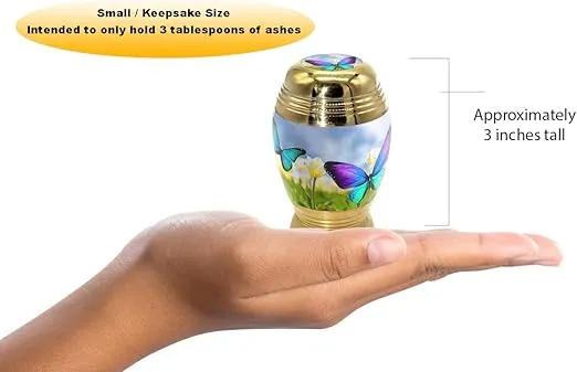 Butterfly Cremation Urn for Ashes Adult Male - Personalized Cremation Urns for Human Ashes Adult Man Decorative Urns - Beautifully Handcrafted Butterfly Urns for Ashes Small Urn for Ashes Adult Male