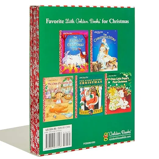 Favorite Little Golden Books for Christmas 5-Book Boxed Set: The Animals' Christmas Eve; The Christmas Story; The Little Christmas Elf; The Night ... The Poky Little Puppy's First Christmas