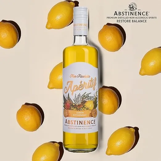 Abstinence Spirits Lemon Aperitif | Award Winning Non-Alcoholic Spirit | 750ml